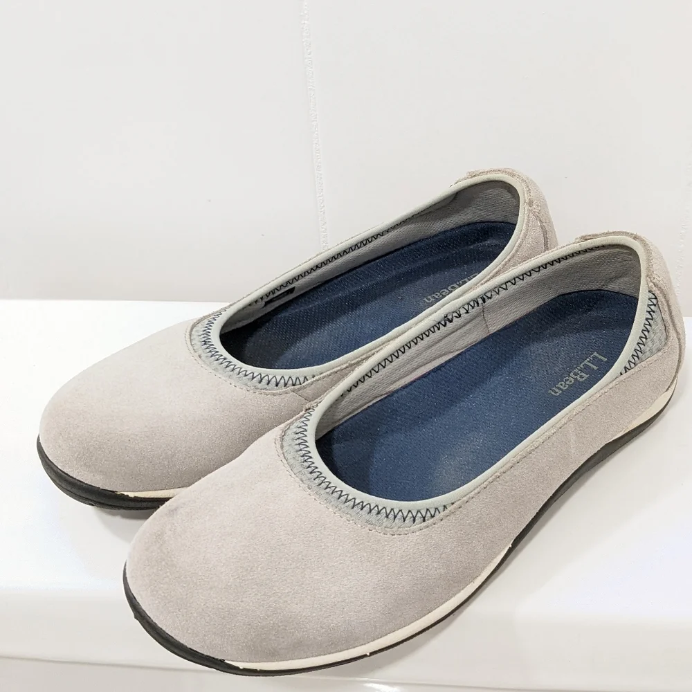 L.L bean suede walking flats